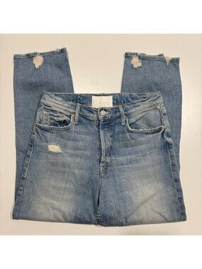 Mother Superior 'The Tomcat' Straight Jeans in 'The Confession' Size 29 Distress